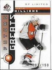 Justin Williams [SP Limited Gold] #114 Hockey Cards 2001 SP Authentic Prices