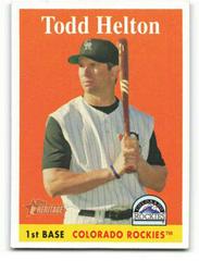 Todd Helton #7 Baseball Cards 2007 Topps Heritage Prices