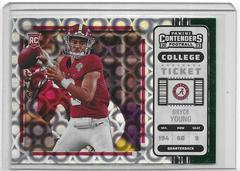 Bryce Young [Green] #1 Football Cards 2023 Panini Chronicles Draft Picks Contenders College Ticket Prices