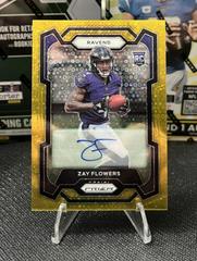 Zay Flowers [Autograph Gold] #307 Football Cards 2023 Panini Prizm No Huddle Prices