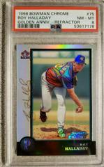 Roy Halladay [Refractor] #75 Baseball Cards 1998 Bowman Chrome Golden Anniversary Prices