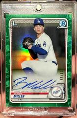 Bobby Bradley [Green Refractor] #CRA-BB Baseball Cards 2020 Bowman Chrome Rookie Autographs Prices