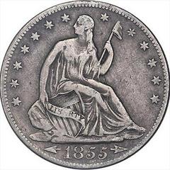 1855 [ARROWS] Coins Seated Liberty Half Dollar Prices