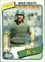 Mike Heath #687 Baseball Cards 1980 Topps Prices
