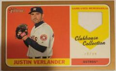 Justin Verlander [Gold] Baseball Cards 2018 Topps Heritage Clubhouse Collection Relics Prices