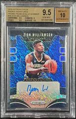 Zion Williamson [Blue Shimmer] #ZWL Basketball Cards 2019 Panini Prizm Rookie Signatures Prices
