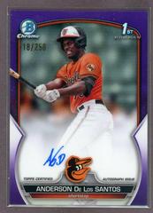 Anderson De Los Santos [Purple] Baseball Cards 2023 Bowman Chrome Prospect Autographs Prices