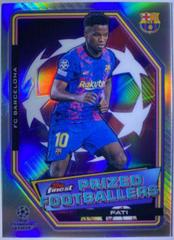 Ansu Fati Soccer Cards 2021 Topps Finest UEFA Champions League Prized Footballers Prices
