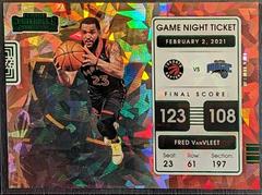Fred VanVleet [Cracked Ice] #10 Basketball Cards 2021 Panini Contenders Game Night Ticket Prices