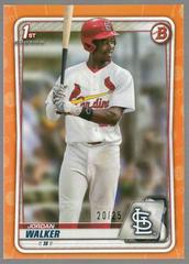Jordan Walker [Orange] Baseball Cards 2020 Bowman Draft Prices