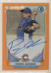 Pierce Johnson [Chrome Orange Refractor] Baseball Cards 2014 Bowman Prospect Autograph Prices