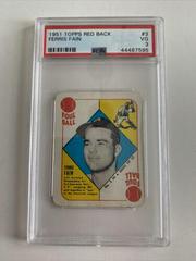 Ferris Fain Baseball Cards 1951 Topps Red Back Prices