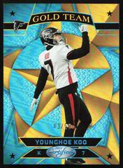 Younghoe Koo [Blue] #GT-19 Football Cards 2023 Panini Certified Gold Team Prices