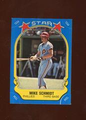Mike Schmidt [Checklist] Baseball Cards 1981 Fleer Star Stickers Prices
