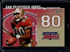 Jerry Rice [Refractor] #JR Football Cards 2008 Topps Chrome Dynasties Prices