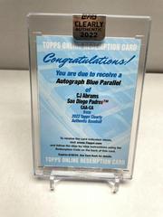 CJ Abrams [Blue] #CAA-CA Baseball Cards 2022 Topps Clearly Authentic Autographs Prices