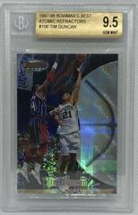 Tim Duncan [Atomic Refractor] Basketball Cards 1997 Bowman's Best Prices
