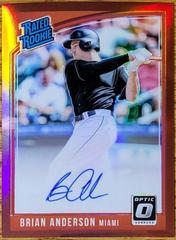 Brian Anderson [Red] #RRS-BA Baseball Cards 2018 Panini Donruss Optic Rated Rookie Signatures Prices