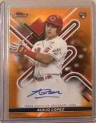 Alejo Lopez [Orange] Baseball Cards 2022 Topps Finest Autographs Prices