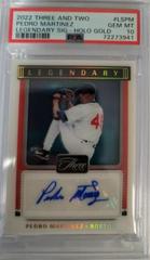 Pedro Martinez [Gold] #LS-PM Baseball Cards 2022 Panini Three and Two Legendary Signatures Prices
