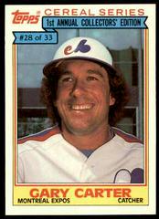 Gary Carter #28 Baseball Cards 1984 Topps Cereal Series Prices