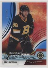 David Pastrnak [Blue] Hockey Cards 2021 Upper Deck Synergy Exceptional Phenoms Prices