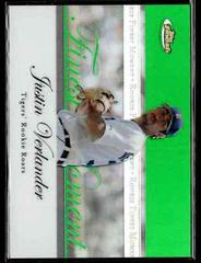 Justin Verlander [Green Refractor] Baseball Cards 2007 Finest Rookie Moments Prices