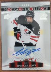 Spencer Sova [Signature] Hockey Cards 2022 Upper Deck Team Canada Juniors Prices