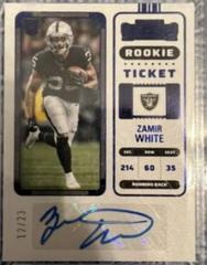 Zamir White [Blue] #142 Football Cards 2022 Panini Zenith Contenders Rookie Ticket Autographs Prices