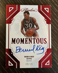 Bernard King [Ruby] #50 Basketball Cards 2022 Panini Flawless Momentous Autograph Prices