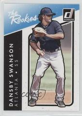 Dansby Swanson [Cyan Back] #TR-3 Baseball Cards 2017 Panini Donruss the Rookies Prices