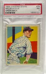 Willis Hudlin [Green Back] #79 Baseball Cards 1935 Diamond Stars Prices