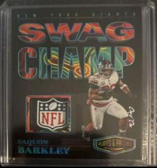 Saquon Barkley [Platinum] #SC-SB Football Cards 2023 Panini Plates and Patches Swag Champ Prices