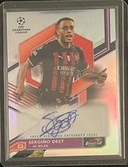 Sergino Dest Soccer Cards 2022 Topps Finest UEFA Club Competitions Autographs Prices