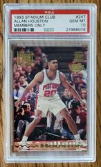 Allan Houston [Members Only] #247 Basketball Cards 1993 Stadium Club Prices