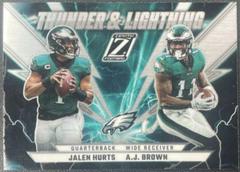 Jalen Hurts , A. J. Brown Football Cards 2022 Panini Zenith Thunder and Lightning Prices