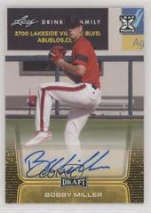 Bobby Miller [Hobby Gold] #BA-BM1 Baseball Cards 2020 Leaf Draft Autographs Prices
