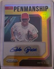Pete Rose [Gold Prizm] #PP-PR Baseball Cards 2022 Panini Prizm Pro Penmanship Autographs Prices