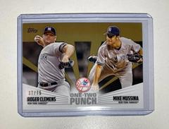 Roger Clemens, Mike Mussina [Gold] #12P-21 Baseball Cards 2023 Topps One Two Punch Prices