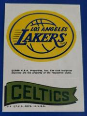 Los Angeles Lakers Celtics Basketball Cards 1973 Topps Team Stickers Prices