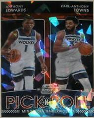 Anthony Edwards, Karl Anthony Towns [Red Ice] Basketball Cards 2021 Panini Contenders Optic Pick n Roll Prices