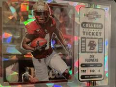 Zay Flowers [Cracked Ice] #12 Football Cards 2023 Panini Chronicles Draft Picks Contenders Optic Prices