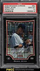 Derek Jeter [Xfractor] #80 Baseball Cards 2009 Bowman Chrome Prices