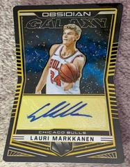 Lauri Markkanen [Yellow] #GA-LMK Basketball Cards 2018 Panini Obsidian Galaxy Autographs Prices