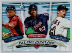 Stephen Gonsalves, Nick Gordon, Royce Lewis #MIN Baseball Cards 2018 Bowman Talent Pipeline Chrome Prices