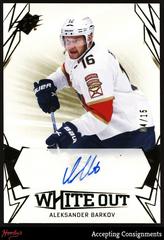 Aleksander Barkov [Gold] #WO-AB Hockey Cards 2022 SPx White Out Autographs Prices
