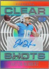 Justin Herbert [Signature Green] Football Cards 2021 Panini Illusions Clear Shots Prices