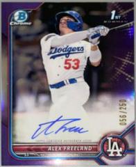 Alex Freeland [Purple] Baseball Cards 2022 Bowman Draft Chrome Autographs Prices