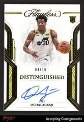 Ochai Agbaji [Gold] #39 Basketball Cards 2022 Panini Flawless Distinguished Auto Prices
