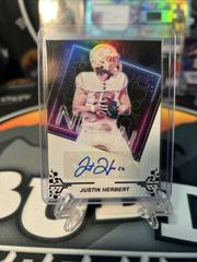 Justin Herbert [Purple] Football Cards 2022 Panini Elements Neon Signs Autographs Prices